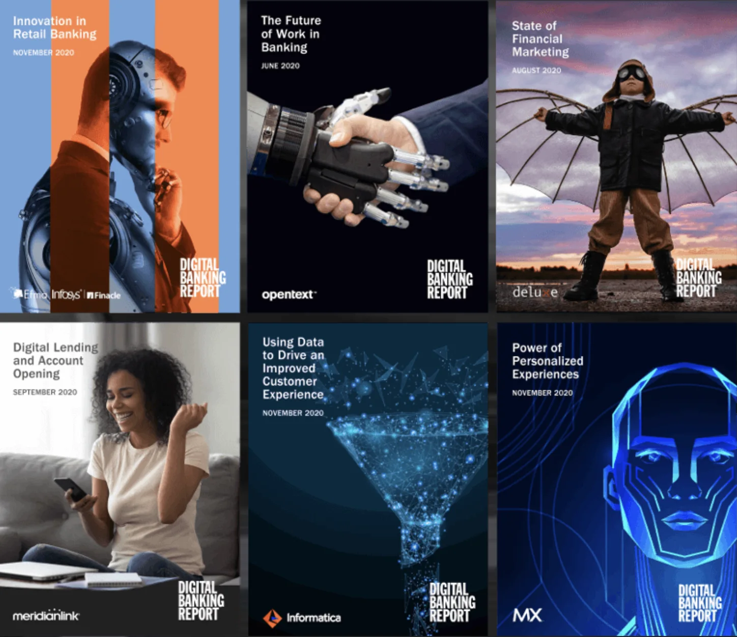 Digital Banking Report covers — research published by Jim Marous